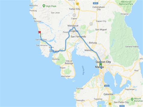 Manila to Zambales .